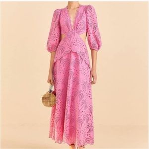 Farm Rio Pink Richelieu Midi Dress - NWT- XL